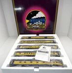 Mth Premier 20-6518 Alaska 70 Streamlined 5-CAR Passenger Set Used O Gauge Arr. Fixed Price $539.99.