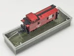 Aurora Postage Stamp Scale #4887 At&sf Santa Fe Caboose W/ Case. Fixed Price $12.85.