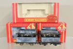 Hornby R6008 R6068 Rake Of 4 Weathered Br Grey Mineral & Plank Wagon + Load Ob. Fixed Price $85.43.