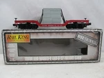 Mth Rail King Santa Fe Die-cast Depressed Center Flat Car W/ Transformer 30-8301. Fixed Price $30.99.