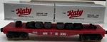 Lionel Mkt Katy Missouri Kansas Texas Flatcar W/ 2 Piggyback Trailers 6-16330. Fixed Price $35.00.
