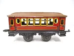 Kbn Bub 1230 Coach Red Litho Prewar Germany Gauge X8191. Fixed Price $39.00.