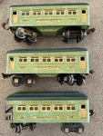 Lionel Gauge Pullman Passenger Cars 607 608 Green Pressed Steel Vintage. Fixed Price $60.00.