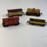 Lionel Prewar Locomotive Train Car 655 Box, 654 Shell, 657 Caboose, 652 Gondol. Fixed Price $45.00.