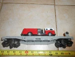 O/O-27 Mth 30-7629 1979 Flat Car With Fire Truck.. Fixed Price $16.00.