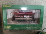 Bachmann Spectrum ON-30 Closed Streetcar Merry Christmas 25129 Excellent Cond. Fixed Price $100.00.