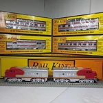 Lot Of Mth Rail King 0-27 30-2131-0 Santa Fe Powered F3 Aa Diesel 6103 Cars X4. Fixed Price $349.95.