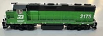 Atlas Ho #8954 GP-38 Loco Burlington Northern #2175 Dcc. Fixed Price $151.99.