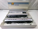 Ho Walthers Amtrak Amfleet Passenger Set Original Box (lot 526). Fixed Price $55.00.