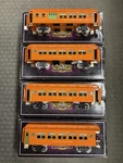 + Mth Standard Gauge Tinplate Orange 4-CAR 418 Series Passenger Set 10-1106. Fixed Price $800.00.