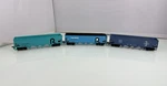 Vintage 3PC Bachmann & Tyco Scale Train Gondola Blue Hopper Car Lot The Rock. Fixed Price $35.95.