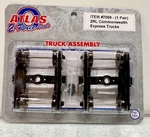 Atlas 1 Pair Scale 2 Rail Commonwealth Metal Trucks #7069 New. Fixed Price $31.50.