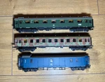 Liliput H0 Cars: 28700 11540, L328699 Wwii Wagen 3RD Class, Db 60 99-28006. Fixed Price $40.00.