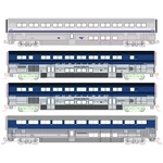 Kato 106-9002 Scale Amtrak Pacific Surfliner 4 Car Add-on Set. Fixed Price $159.99.