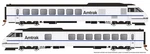 Rapido Ho 25506 Rtl Turboliner X2000 Demonstrator Set, Amtrak (2). Fixed Price $499.95.