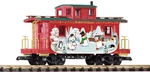 Piko 38967 Christmas Wood Caboose, Skating Snowmen (g-scale). Fixed Price $139.99.