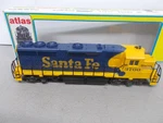 Atlas # 7031 Santa Fe Gp 40 Powered Locomotive 3700 Ho Scale Lot. Fixed Price $65.00.