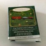 Hallmark Miniature Ornaments 2001 Lionel Carrier & Caboose Norfolk Western. Fixed Price $6.95.