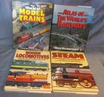 4 Hardcover Railroad Books Railway Atlas/steam Passenger/modern/model Trains. Fixed Price $29.99.
