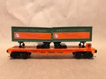 Lionel Gauge Great Northern Piggy Back Flat Car With Trailers 6-9282 W/box. Fixed Price $30.00.