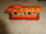 Vintage Scale Hafner Tin Litho 41021 Orange And Red Caboose Car 5.5" Long #3. Fixed Price $18.00.