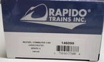 Bilevel Commuter Cab Car Rapido 146099 Undecorated Series Iv Single Ho Scale. Fixed Price $155.00.
