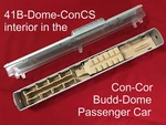 Passenger Car Interior Kit For The Con-cor 85FT Budd-dome. Fixed Price $24.95.