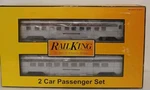 Rail King Mth Pennsylv 2-CAR 60' Streamlined Sleeper/diner Set Item No. 30-67357. Fixed Price $68.00.