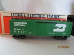 Lionel, Gauge, 6237 Burlington Northern Car, Wrong Box.. Fixed Price $20.00.