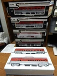 6) K-line Golden State Passenger Car Set New Box Gauge Lighted Lqqk. Fixed Price $279.99.