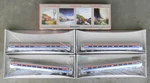 Lot Of (4) Nos Walthers Ho Amfleet / Amtrak Phase 3 Coach & Food Service Cars. Fixed Price $199.00.