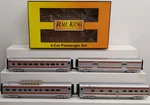 Mth 30-6705 Santa Fe 60' Streamlined Passenger Car (set Of 4) Ex/box. Fixed Price $266.74.