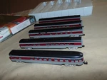 Con Cor 4027 5 Erie Lackawanna Smooth Side Passenger Cars + Box. Fixed Price $150.00.