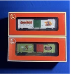Sealed Lionel Gauge Rocky & Bullwinkle/woody Woodpecker Box Cars. Fixed Price $140.00.