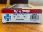 Walthers Ho Santa Fe Capitan Aluminum 85' Budd Hi-level Diner Passenger Car. Fixed Price $108.00.