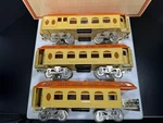 Lionel By Mth 11-40057 Std Gauge Tinplate Cream & Orange Passenger 3-CAR Set Ln. Fixed Price $500.00.