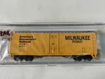 Atlas 33163 N Scale Milwaukee Road 40' Plug Door Box Car #9081. Fixed Price $19.95.