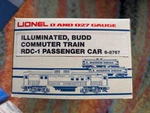 Lionel Guage Illuminated Budd Communter Train RDC-1 Passenger Car 6-8767. Fixed Price $50.00.