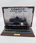 K-line K-639104 Conoco Riveted Tank Car Bank W/display Track O-gauge W/box. Fixed Price $75.95.