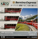 Kato 10-1655 Swiss Rhaetian Railway Bernina Express (new Logo) 3 Car Set Scale. Fixed Price $72.56.