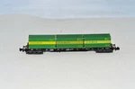 Scale Minitrix Flat Freight Car W/ Green Schenker Containers Load. Fixed Price $34.95.