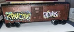 Lionel O27 Custom Graffiti + Weathered Box Car. Ny, Nh, & 6-9423.. Fixed Price $40.00.