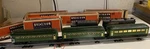 Lionel 2-2440 & 1-2441 Green Passenger Cars Steam Engine 1666 Tender 2466T. Fixed Price $160.00.
