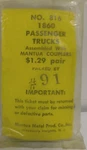 Vintage Mantua #816 Ho Scale 1860 Passenger Trucks New Package. Fixed Price $14.99.