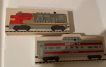 1995 The Cat's Meow Lionel Trains Inc. #2383 & #2562 Santa Fe Engine Dome Car. Fixed Price $19.00.