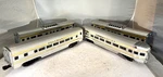 Lionel #2521, 2522 (X2), & 2523 Gold Stripe Presidential Passenger Cars, 1962-66. Fixed Price $485.00.