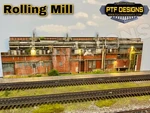 Scale Rolling Mill - Building Flat W/ Leds Trackside, Steel Walthers Bli. Fixed Price $30.99.