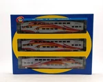 Athearn 25910 Ho Scale Nmdot Rail Runner Bombardier Cab/coach Cars #2 (set Of 3). Fixed Price $260.99.