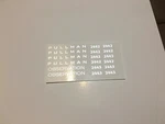 Lionel 2442-42-43 Brown Passenger Car Silver Water Decals Set Nice Look!. Fixed Price $7.00.