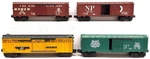 Lionel Gauge Assorted Boxcars: 9214, 9230, 16238, 19828. Fixed Price $54.74.
